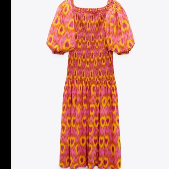 ZARA MULTICOLORED PRINTED MAXI DRESS - Picture 3 of 3